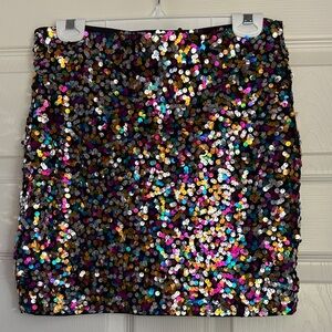 Sequin Mini Skirt - Multicolor